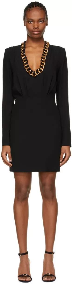 givenchy black chain dress